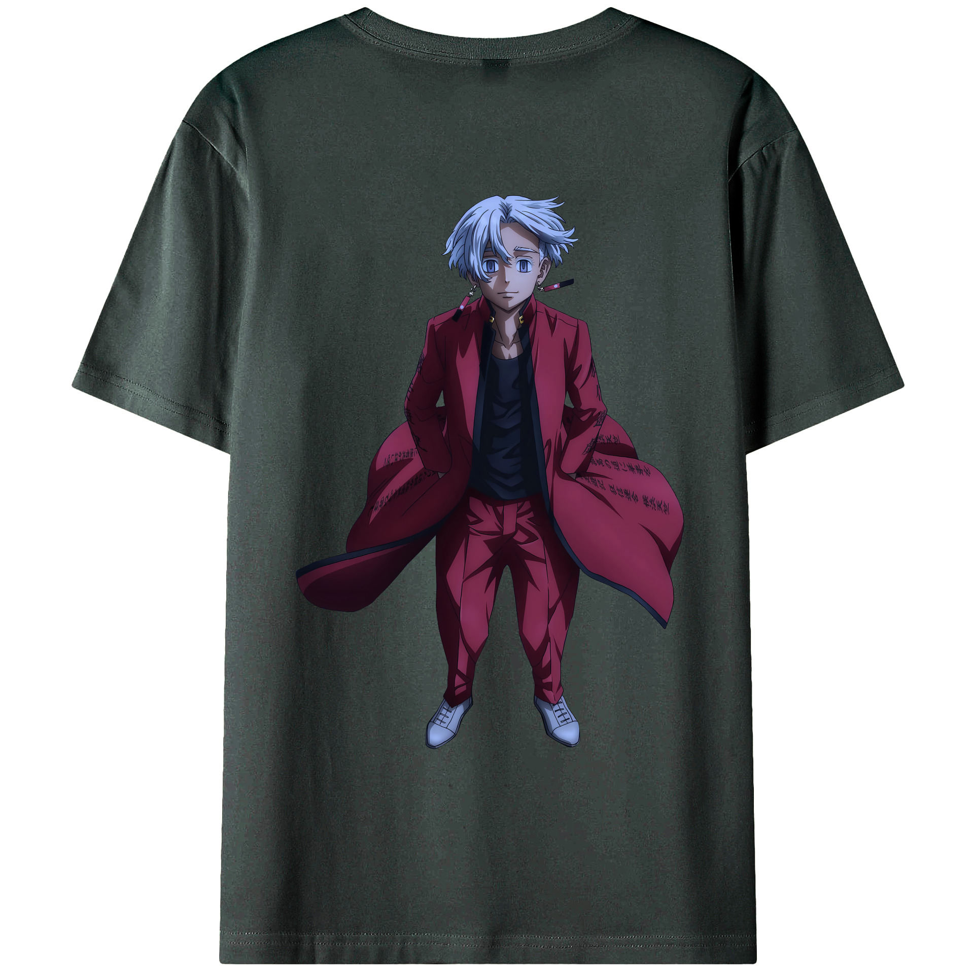（画像用） 東京リベンジャーズ Tokyo Revengers 綿100％ メンズ半袖Tシャツ（バックプリント） 通気性